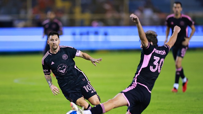 Lionel Messi plays in an exhibition match between Inter Miami and El Salvador